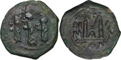 ANCIENT COINS Byzantine Empire, Heraclius, Martina and Heraclius Constantine, FollisByzantine Empire Heraclius, Martina and Heraclius Constantine (610–641), Follis 610-641, Constantinople mintObverse: