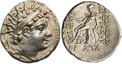 ANCIENT COINS Greece, Seleukid Kingdom, Antiochos VI Dionysos, Drachm Attractive coin with plenty of mint bloom.GreeceSeleukid Kingdom, Antiochos VI Dionysus (145-142 BC), Drachm Obverse: radiate and 