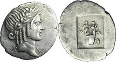 ANCIENT COINS Greece, Lycia, Lycian League, HemidrachmGreeceLycia, Lycian League, Hemidrachm 27-20 BCObverse: head of Apollo right, Λ-Y across fields Reverse: kithara, in right field tripod, M-A acros