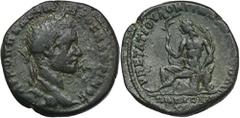 ANCIENT COINS Roman Provincial, Moesia Inferior, Nikopolis, Macrinus, AE - RARERoman Provincial Moesia Inferior, Nikopolis, Macrinus (217–218), AE Obverse: laureate head right AV K OΠΠEΛΛ CEVHPOC MAKΡ