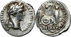 ANCIENT COINS Roman Imperial, Octavian Augustus, Denarius - ex. AwianowiczCoin from the collection of prof. Bartosz Awianowicz.Roman Imperial Octavian Augustus (27 BC-14 AD), Denarius 2 BC-4 AD, Lugdu