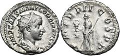ANCIENT COINS Roman Imperial, Gordian III, AntoninianusRoman ImperialGordian III (238-244), Antoninianus 238-239, Rome mint Obverse: radiate, draped and cuirassed bust rightIMP CAES M ANT GORDIANVS AV