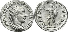 ANCIENT COINS Roman Imperial, Gordian III, AntoninianusRoman ImperialGordian III (238-244), Antoninianus 242-244, Antioch mint Obverse: radiate and cuirassed bust rightIMP GORDIANVS PIVS FEL AVG Rever