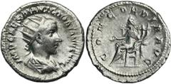 ANCIENT COINS Roman Imperial, Gordian III, AntoninianusRoman ImperialGordian III (238-244), Antoninianus 240, Rome mint Obverse: radiate, draped and cuirassed bust rightIMP CAES M ANT GORDIANVS AVGRev
