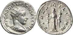 ANCIENT COINS Roman Imperial, Gordian III, AntoninianusRare and beautiful Antoninianus minted by Gordian III in Antioch.R rarity in Roman Imperial Coinage catalogue. Roman ImperialGordian III (238-244