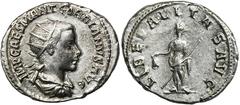 ANCIENT COINS Roman Imperial, Gordian III, AntoninianusRarer Antoninianus minted by Gordian III on the occasion of his first congiarium.R in Roman Imperial Coinage catalogue. Roman ImperialGordian III