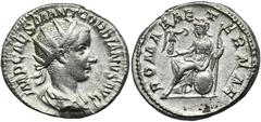 ANCIENT COINS Roman Imperial, Gordian III, AntoninianusRoman ImperialGordian III (238-244), Antoninianus 240, Rome mint Obverse: radiate, draped and cuirassed bust rightIMP CAES M ANT GORDIANVS AVGRev