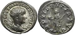ANCIENT COINS Roman Imperial, Gordian III, AntoninianusRoman ImperialGordian III (238-244), Antoninianus 238-239, Rzym mint Obverse: radiate, draped and cuirassed bust rightIMP CAES M ANT GORDIANVS AV