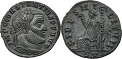 ANCIENT COINS Roman Imperial, Constantius I Chlorus, FollisRoman Imperial Constantius I Chlorus (305-306), Follis 306, Ticinum mintObverse: laureate head rightIMP C CONSTANTIVS P F AVGReverse: Fides s