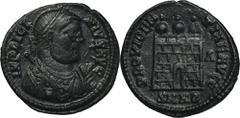 ANCIENT COINS Roman Imperial, Licinius I, FollisRoman Imperial Licinius I (308-324), Follis 310-313, Treveri mintObverse: laureate bust right, wearing imperial mantle, holding globe, sceptre and mappa