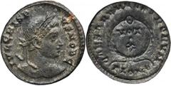 ANCIENT COINS Roman Imperial, Crispus, FollisRoman Imperial Crispus (317-326), Follis 323-324, Londinium mint Obverse: laureate head rightIVL CRISPVS NOB CReverse: VOT X within wreath, PLON crescent i