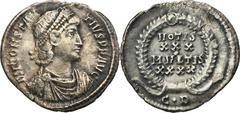 ANCIENT COINS Roman Imperial, Constantius II, SiliquaRoman Imperial Constantius II (324–361), Siliqua 351-355, Constantinople mint Obverse: pearl-diademed, draped and cuirassed bust right D N CONSTANT