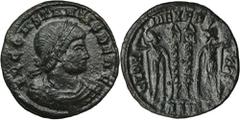 ANCIENT COINS Roman Imperial, Constans, Follis - RARE, CONSTANTIS BEAVery rare follis of Constans as ceasar. Interesting of obverse inscription CONSTANTIS BEA, this legend is known only from the coins