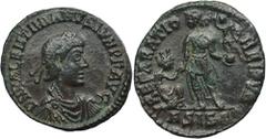 ANCIENT COINS Roman Imperial, Valentinian II, FollisRoman ImperialValentinian II (375–392), Follis 378-383, Siscia mintObverse: pearl-diademed, draped, and cuirassed bust rightD N VALENTINIANVS IVN P 