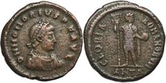 ANCIENT COINS Roman Imperial, Honorius, FollisRoman ImperialHonorius (393-423), Follis 392-395, Antioch mint Awers: pearl-diademed, draped, cuirassed bust rightD N HONORIVS P F AVGRewers: emperor, hea