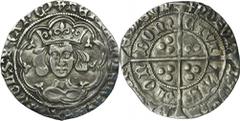 EUROPEAN MEDIEVAL England, Lancaster, Henry VI, Groat London undatedVariety with a pinecone in the legend of the inner rim of the reverse.England, Lancaster, Henry VI (1422-1461), Groat undated, Londo