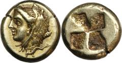 ANCIENT COINS Greece, Phocaea, Electron HekteNicely preserved hekte, struck from an electron, a naturally occurring alloy of gold and silver. The ancient Greeks also called them 'white gold'. Greece, 