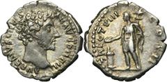 ANCIENT COINS Roman Imperial, Marcus Aurelius, DenariusRoman Imperial Marcus Aurelius (161-180), Denarius 145-160, Rome mint Obverse: bare head right AVRELIVS CAESAR AVG PII F Reverse: Genius standing