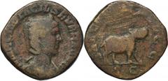 ANCIENT COINS Roman Imperial, Otacilia Severa, SestertiusRare occasional issue in bronze of Otacilla, wife of Philip I Arab, belonging to the series commemorating the so called The Age Games (Ludi Sae