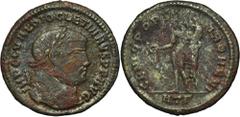 ANCIENT COINS Roman Imperial, Diokletian, FollisRoman Imperial Diocletian (284-305), Follis 296-297, Heraclea mint Obverse: laureate head right IMP C C VAL DIOCLETIANVS P F AVGReverse: Genius standing