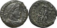 ANCIENT COINS Roman Imperial, Valentinian I, FollisRoman ImperialValentinian I (364-375), Follis 367-375, Lugdunum mintObverse: bust of the emperor facing rightD N VALENTINIANVS P F AVGReverse: Empero