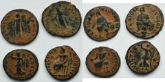 ANCIENT COINS Set, Roman Imperial, Follis (4 pcs.)Set of four coins of Roman Empire. Folles minted in Antioch under Maximinus II Daia. Zestaw czterech monet z okresu Cesarstwa Rzymskiego. Follisy bite