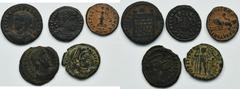 ANCIENT COINS Set, Roman Imperial, Follis (5 pcs.)Set of five folles from the Constantinian and Valentinian dynasty period. Zestaw pięciu follisów z okresu panowania dynastii konstantyńskiej i walenty