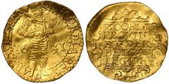 WORLD COINS AND MEDALS | N - P COUNTRIES Netherlands, Utrecht Province, Ducat 1631 - RARERare vintage.Bent. Gold, diameter 23 mm, weight 3.45 g Rzadki rocznik.Połyskowy egzemplarz. Gięta. Złoto, średn