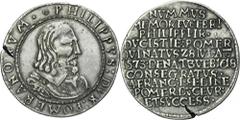 PREMIUM POLISH COINS AND MEDALS Pomerania, Philipp II, Posthumous thaler 1618 - IMITATION, RAREVery interesting and extremely rare imitation of the posthumous thaler of Philip II. After consulting wit