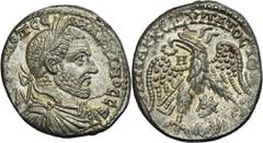 PREMIUM ANCIENT AND WORLD COINS Roman Provincial, Syria, Seleucis and Pieria, Macrinus, Tetradrachm - ex. Collection of a Southern PathologistRare tetradrachm from Antioch, with a very nice portrait o