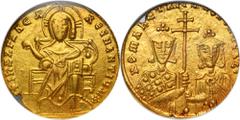 PREMIUM ANCIENT AND WORLD COINS Byzantine Empire, Constantine VII Porphyrogenitus, Romanus I and Christopher Lekapenos, Solidus - GCN AU53Coin graded GCN with AU53 grade.Byzantine EmpireConstantine VI