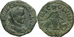 ANCIENT COINS Roman Provincial, Moesia Superior, Viminacium, Trebonianus Gallus, AERoman ProvincialMoesia Superior, Trebonianus Gallus (251-253), AE 251, Viminacium mintObverse: laureate and cuirassed