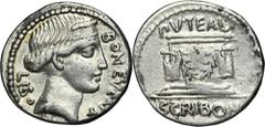 ANCIENT COINS Roman Republic, L. Scribonius Libo, DenariusRoman Republic L. Scribonius Libo (62 BC), Denarius 62 BC, Rome mint Obverse: head of Bonus Eventus right, BON EVENT LIBO on the sides Reverse