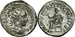 ANCIENT COINS Roman Imperial, Gordian III, AntoninianusRoman ImperialGordian III (238-244), Antoninianus 241-243, Rome mint Obverse: radiate, draped and cuirassed bust rightIMP GORDIANVS PIVS FEL AVGR