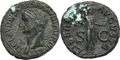ANCIENT COINS Roman Imperial, Claudius, AsRoman Imperial Claudius (41-54), As 50-54, Rome mint Obverse: bare head leftTI CLAVDIVS CAESAR AVG P M TR P IMP P PReverse: draped figure of Libertas standing