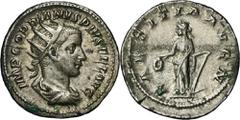 ANCIENT COINS Roman Imperial, Gordian III, AntoninianusRoman ImperialGordian III (238-244), Antoninianus 241-243, Rome mint Obverse: radiate, draped and cuirassed bust rightIMP GORDIANVS PIVS FEL AVGR