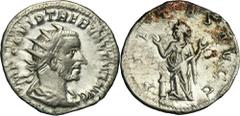 ANCIENT COINS Roman Imperial, Trebonianus Gallus, AntoninianusRoman Imperial Trebonianus Gallus (251-253), Antoninianus 251-253, Mediolanum mintObverse: radiate, draped and cuirassed bust rightIMP C C