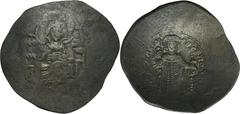 ANCIENT COINS Byzantine Empire, Manuel I Komnen, TrachyByzantine EmpireManuel I Comnenus (1143-1180), Trachy 1143-1180, Constantinople mintObverse: Mary seated on throne facing, MP-ΘΥ across fieldsRev