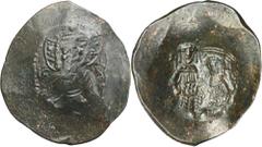 ANCIENT COINS Byzantine Empire, Alexius III Angelos, TrachyByzantine EmpireAlexius III Angelos (1195- 1203), Trachy 1195- 1203, Constantinople mint Obverse: Christ Pantokrator seated facing, IC-XC acr