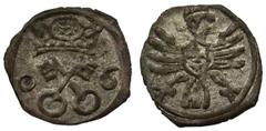 Poland 1506-1795 Zygmunt III Waza, Denar Poznań 1606 - RZADKI i ŁADNYRzadki i znakomicie wybity denar z zachowanym praktycznie pełnym srebrzeniem.Odmiana ze skróconą datą i głową Orła w prawo.Ostatni 