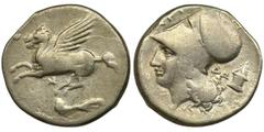 Greece Greece, Acarnania, Anactorium, Stater - RAREVery nice and rare stater minted for Anactorium, the Corinthian colony of Acarnania, between 345 and 300 BC. GreeceAcarnania, Anactorium, Stater 345-