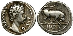 Roman Imperial Roman Imperial, Octavian Augustus, DenariusDenarius minted to award Augustus the title of Imperator Decimum (IMP X), in honor of the victory won by the Romanlegions in Pannonia.Roman Im
