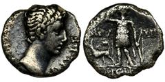 Roman Imperial Roman Imperial, Octavian Augustus, Denarius - RARERare Octavian's denarius with standing Diana on the reverse. On Coinarchives, we found 10 records with selling amounts of 350-1,000 EUR