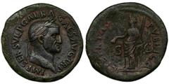 Roman Imperial Roman Imperial, Galba, As - RARERare Galba as in a very nice condition, rarer with the head on the obverse than the varieties with a draped bust. This type is minted upon Galba's arriva