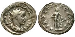 Roman Imperial Roman Imperial, Gordian III, AntoninianusInteresting antoninian of Gordian III, with the reverse depicting a statue of Hercules, located in the baths of Caracalla. Roman ImperialGordian