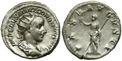 Roman Imperial Roman Imperial, Gordian III, AntoninianusRoman Imperial Gordian III (238-244), Antoninianus 238-239, Rome mint Obverse: radiate, draped and cuirassed bust rightIMP CAES M ANT GORDIANVS 