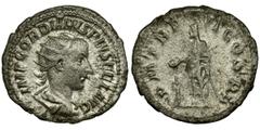 Roman Imperial Roman Imperial, Gordian III, AntoninianusRoman ImperialGordian III (238-244), Antoninianus 241-242, Rome mint Obverse: radiate, draped and cuirassed bust rightIMP GORDIANVS PIVS FEL AVG