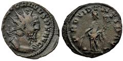 Roman Imperial Roman Imperial, Victorinus, Antoninianus - RARERarer antoninianus of Gallic usurper Victorinus, minted in his Rhine capital, Colonia Agrippina (today's Cologne). Coins of Victorinus, th