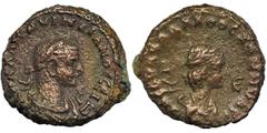ANCIENT COINS Rome Provincial, Egypt, Alexandria, Aurelianus und Vaballathus, BI TetradrachmRoman Provincial Egypt, Alexandria, Aurelian and Vabalathus (271–272), Tetradrachm, Alexandria mint Obverse: