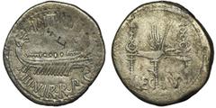 ANCIENT COINS Roman Republic, Marc Antony, DenariusLegionary emission. Legio IV was later called the 'Scythica'. It was unusual in that it retained its identity even after Octavian's reformation of th